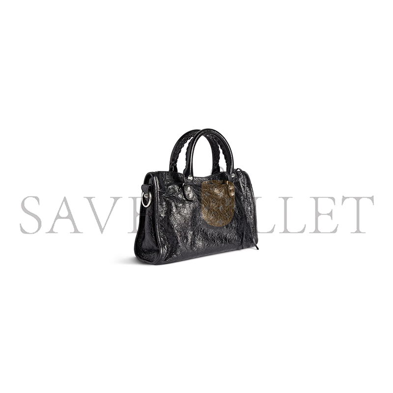 BALENCIAGA LE CITY SMALL BAG IN BLACK 8114422AA9S1000 (29.9*19.1*9.9cm)